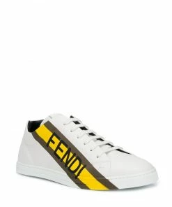 Fendi low-top logo print sneakers