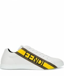 Fendi low-top logo print sneakers