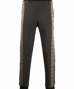 Fendi logo-stripe track pants