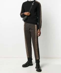 Fendi logo-stripe track pants