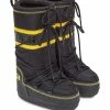 Fendi logo striped moon boots