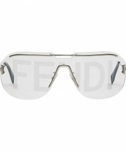 Fendi logo mask sunglasses