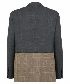 Fendi two-tone checked blazer