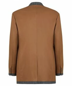 Fendi panelled pinstripe blazer