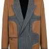 Fendi panelled pinstripe blazer
