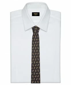 Fendi FF motif silk tie
