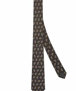 Fendi FF motif silk tie