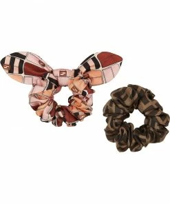 Fendi logo-print scrunchies