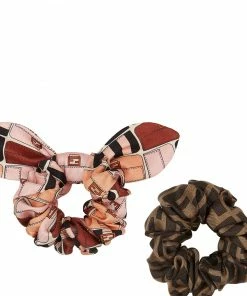 Fendi logo-print scrunchies