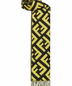 Fendi monogram print fringed scarf
