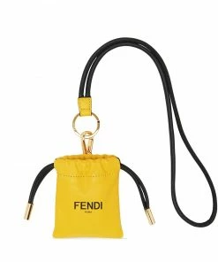 Fendi drawstring keyring pouch