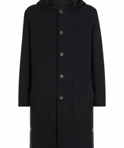 Fendi single-breasted hooded duffle coat