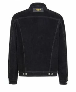 Fendi logo-patch denim jacket