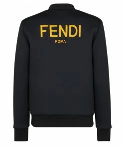 Fendi logo-detail bomber jacket