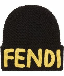 Fendi intarsia-knit beanie hat
