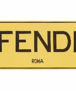 Fendi logo-intarsia wool scarf