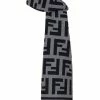 Fendi FF print frayed scarf