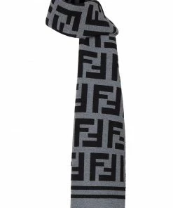 Fendi FF print frayed scarf