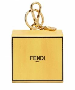 Fendi logo minibox key ring