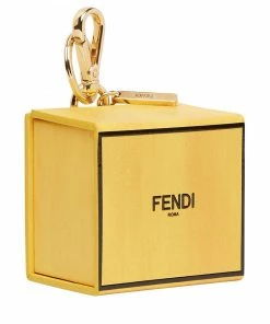 Fendi logo minibox key ring