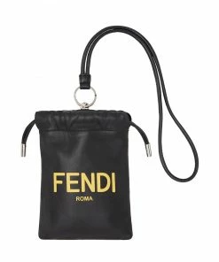 Fendi logo print phone pouch