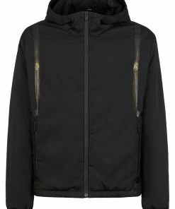 Fendi logo tape hooded jacket
