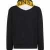 Fendi high neck zip-up hoodie