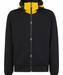 Fendi high neck zip-up hoodie