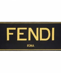 Fendi logo-intarsia knitted scarf