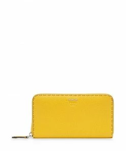 Fendi stitch-detail zip-around wallet