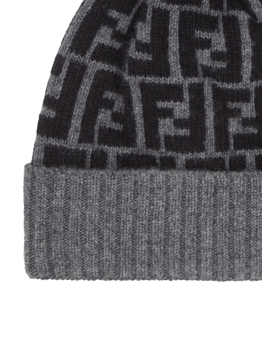 Best deal βοΈ Fendi FF pattern pompom beanie hats of men π 4 Fendi FF pattern pompom beanie