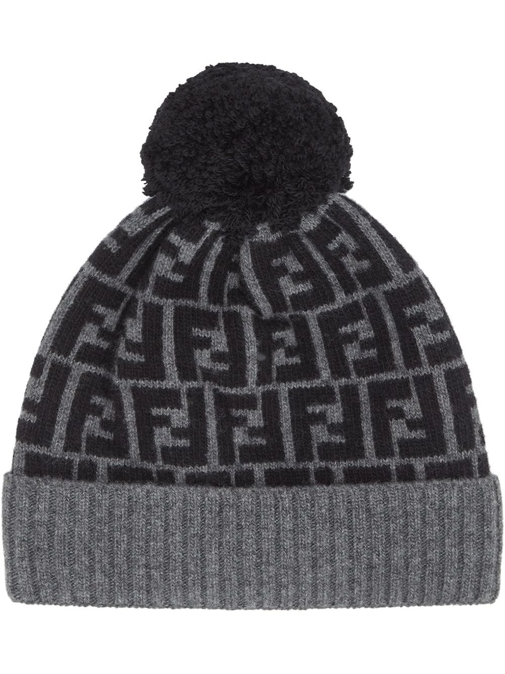 Best deal βοΈ Fendi FF pattern pompom beanie hats of men π 3 Fendi FF pattern pompom beanie