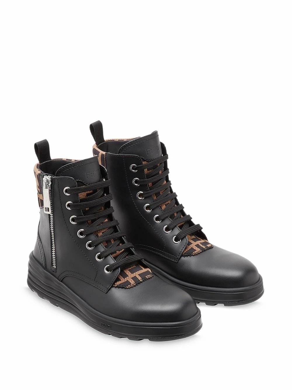 Best reviews of π₯° Fendi FF logo trim ankle π₯Ύ boots of men π 6 Fendi FF logo trim ankle boots