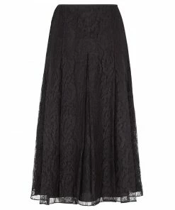 Fendi floral lace midi-skirt