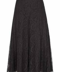 Fendi floral lace midi-skirt