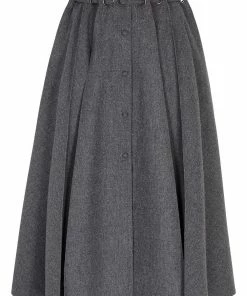 Fendi pleated A-line skirt