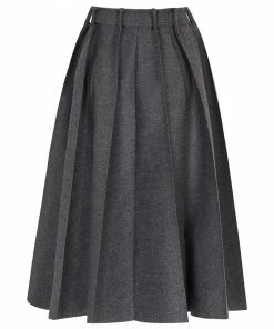Fendi pleated A-line skirt