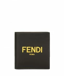 Fendi logo-print square wallet