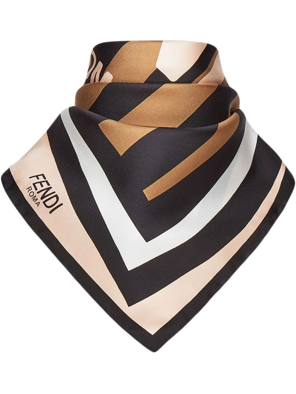 Budget ⨠Fendi Logo print silk scarf scarves of women 𧨠3 Fendi logo print silk scarf