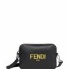Fendi embossed logo shoulder bag