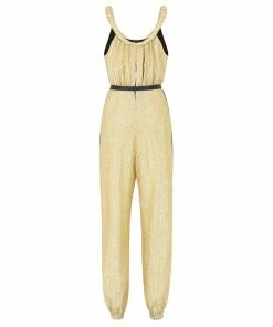 Fendi metallic belted jumpsuit