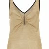 Fendi metallic U-neck tank top
