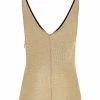 Fendi metallic U-neck tank top