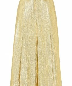 Fendi metallic threading pleated skirt
