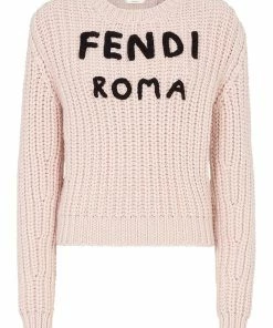 Fendi logo knitted jumper