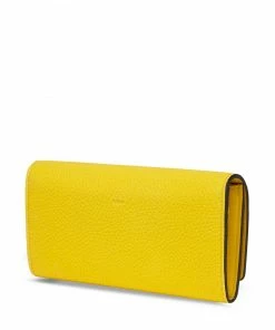 Fendi pebbled continental wallet