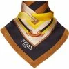 Fendi bag-print logo silk scarf
