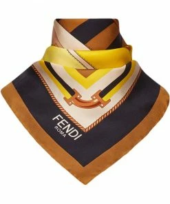 Fendi bag-print logo silk scarf