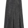 Fendi metallic pleated midi skirt