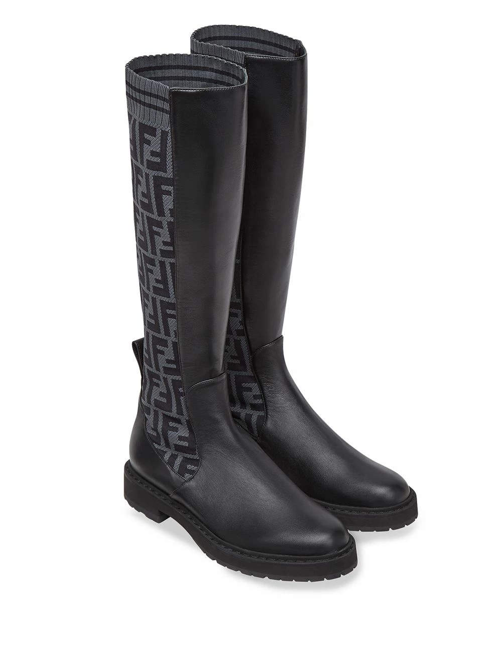 Promo β€οΈ Fendi FF logo pattern panel π₯Ύ boots of women π 6 Fendi FF-logo pattern panel boots